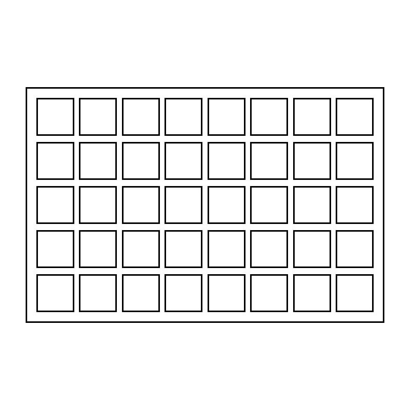 Plateau pour 40 monnaies jusqu'à  34 mm Ø, bleu foncé