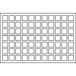 Plateau pour 77 monnaies jusqu'à  24 mm Ø, bleu foncé