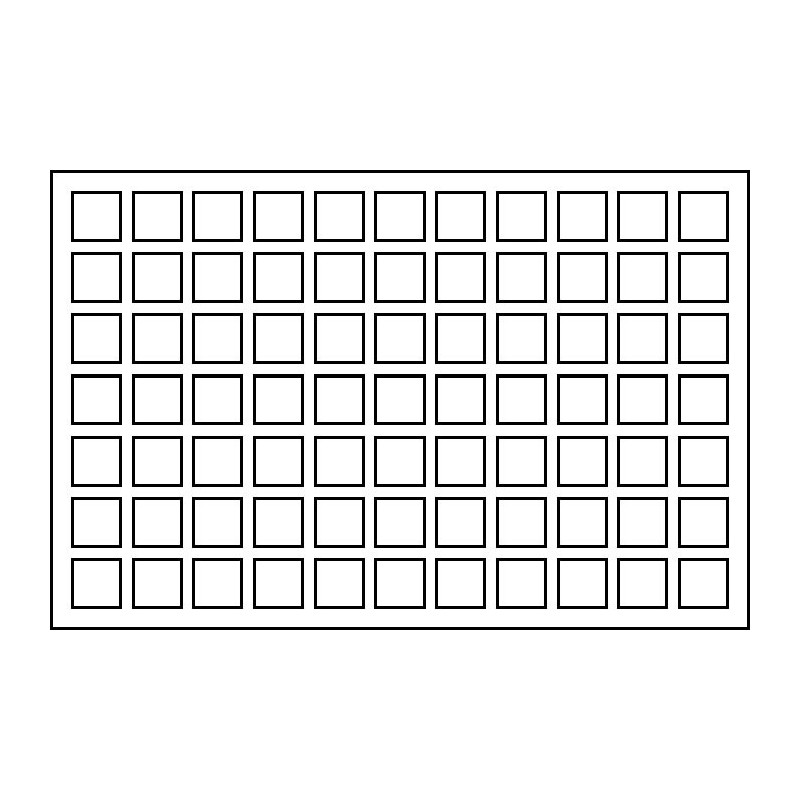 Plateau pour 77 monnaies jusqu'à  24 mm Ø, bleu foncé