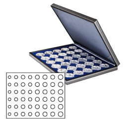 Coffret numismatique NERA M avec plateau bleu foncé pour 6 séries Euro courantes