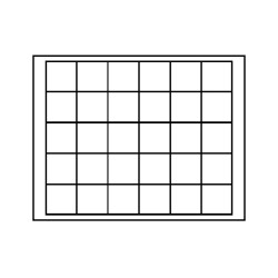 Coffret numismatique NERA M PLUS avec plateau noir à  30 alvéoles carrés pour monnaies/capsules jusqu'à   Ø 38 mm