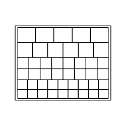 Coffret numismatique NERA M PLUS avec plateau bleu foncé à  45 alvéoles carrés pour monnaies/capsules jusqu'à   Ø 24, 28, 39