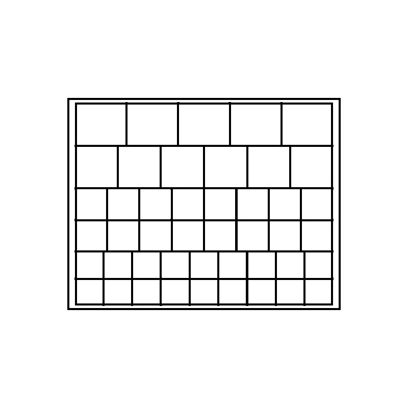 Coffret numismatique NERA M PLUS avec plateau bleu foncé à  45 alvéoles carrés pour monnaies/capsules jusqu'à   Ø 24, 28, 39