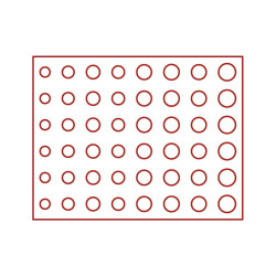 Coffret numismatique NERA M PLUS avec plateau rouge vif pour 6 séries Euro courantes