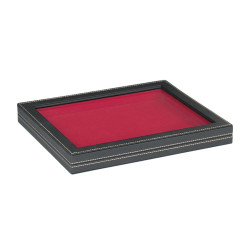 Coffret de collection NERA M avec fenàªtre transparente et plateau rouge vif à  1 compartiment