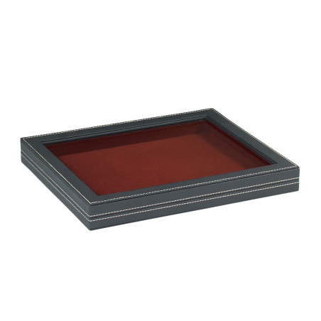 Coffret de collection NERA M avec fenàªtre transparente et plateau rouge foncé à 1 compartiment Coffret de collection NERA M avec fenàªtre transparente et plateau rouge foncé à 1 compartiment