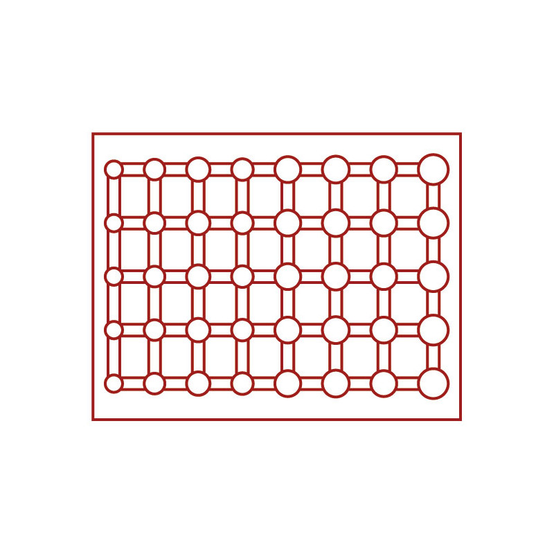 Coffret numismatique NERA M PLUS avec plateau rouge foncé pour 5 séries de pièces Euro courantes sous capsules LINDNER