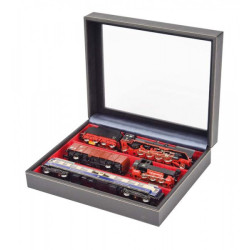 Coffret de collection NERA VARIUS PLUS avec plateau rouge vif à  3 compartiments flexibles, avec fenàªtre
