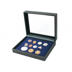Coffret de collection NERA VARIUS PLUS avec plateau en mousse synthétique bleu foncé, pour Pins, décorations, médailles - ave