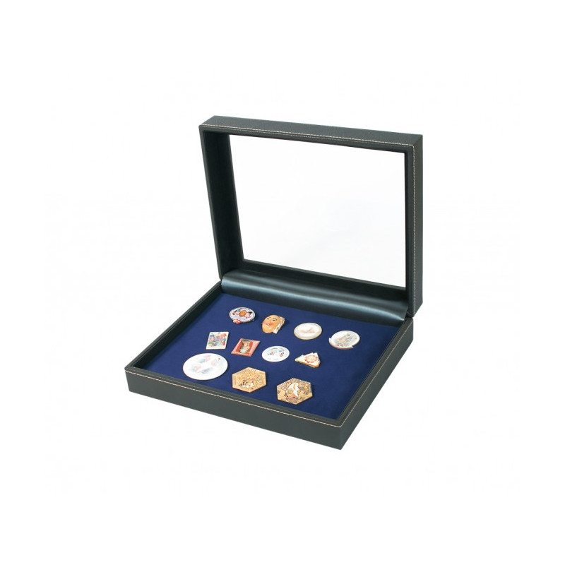 Coffret de collection NERA VARIUS PLUS avec plateau en mousse synthétique bleu foncé, pour Pins, décorations, médailles - ave