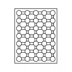 Box monnaies MARINE à  35 alvéoles ronds pour capsules Ø ext. 32 mm, par ex. pour 2 Euro sous capsules LINDNER