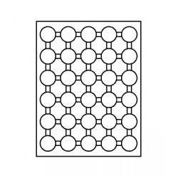 Box monnaies CARBO à  30 alvéoles ronds pour capsules Ø ext. 37,5 mm, par ex. pour 20 Euro-/10 Euro Argent Allemagne BE sous