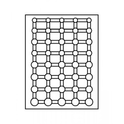 Plateau velours, noir, pour 5 séries de pièces Euro courantes sous capsules LINDNER