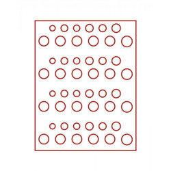 Plateau velours rouge foncé pour 4 séries DM courantes