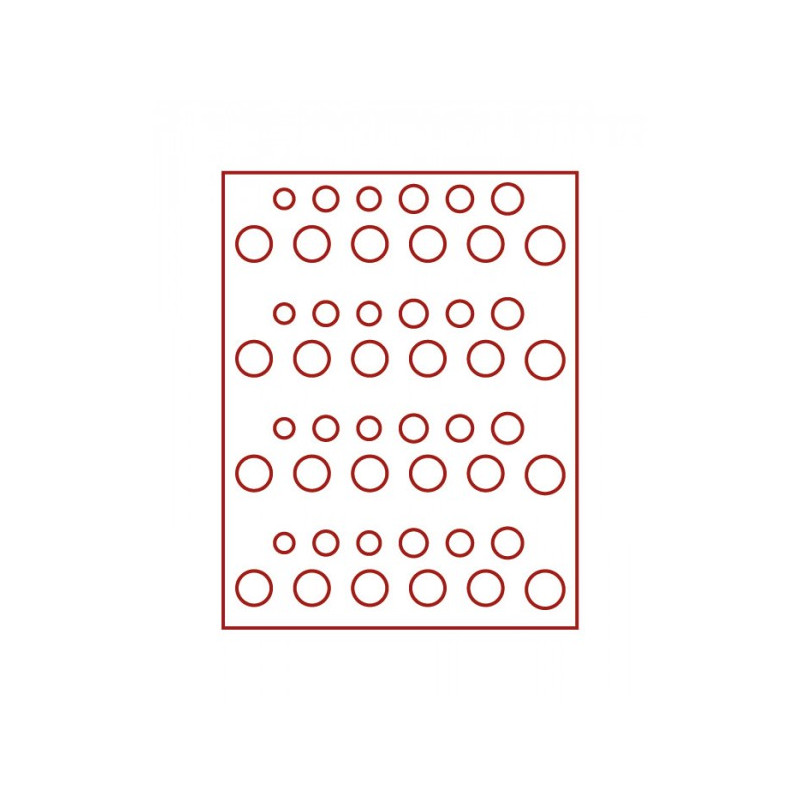 Plateau velours rouge foncé pour 4 séries DM courantes