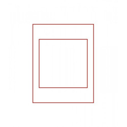 Plateau velours rouge foncé à  1 alvéole carré 150x150 mm pour monnaie 10 DM commémorative sous blister d'origine BE