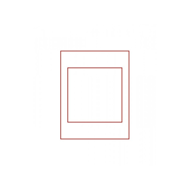 Plateau velours rouge foncé à  1 alvéole carré 150x150 mm pour monnaie 10 DM commémorative sous blister d'origine BE