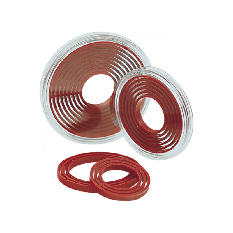 LINDNER Capsules-box monnaies avec Inlett rouge foncé Ø 16 à  51 mm €“ grand modèle - Paquet de 10