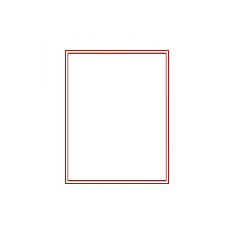 Plateau velours rouge foncé à  1 compartiment sans alvéoles