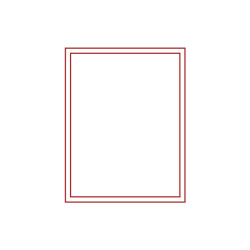 Plateau en velours rouge clair avec un compartiment carré pour les médailles ainsi que les pièces extra larges et épaisses