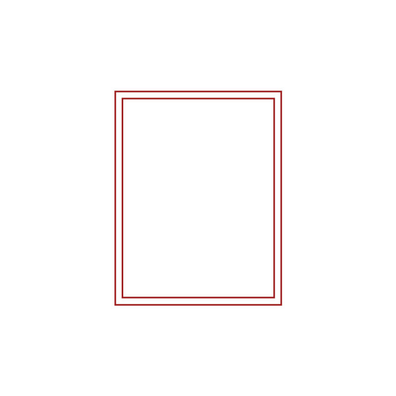 Plateau en velours rouge clair avec un compartiment carré pour les médailles ainsi que les pièces extra larges et épaisses