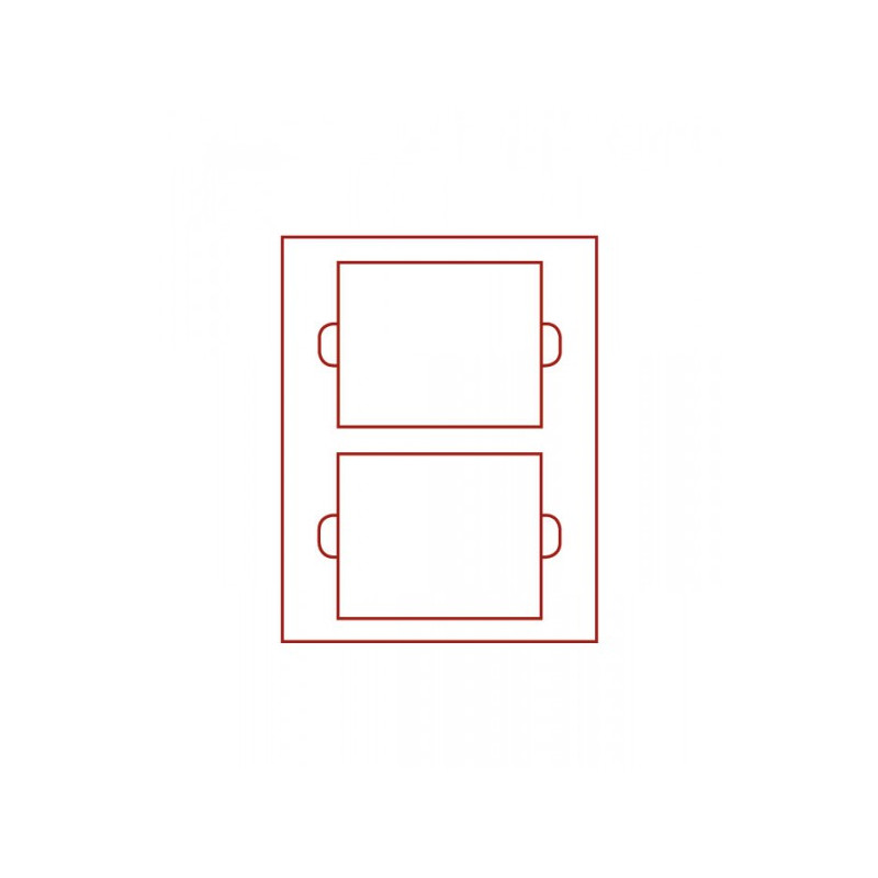 Plateau en velours STANDARD à  2 alvéoles rectangulaires 152 x 123 mm