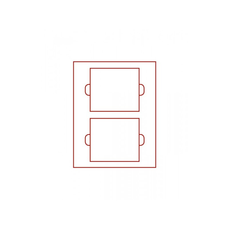 Plateau en velours STANDARD à  2 alvéoles rectangulaires 140 x 123 mm pour 2 x 5 séries Euro courantes Allemagne en fleur de