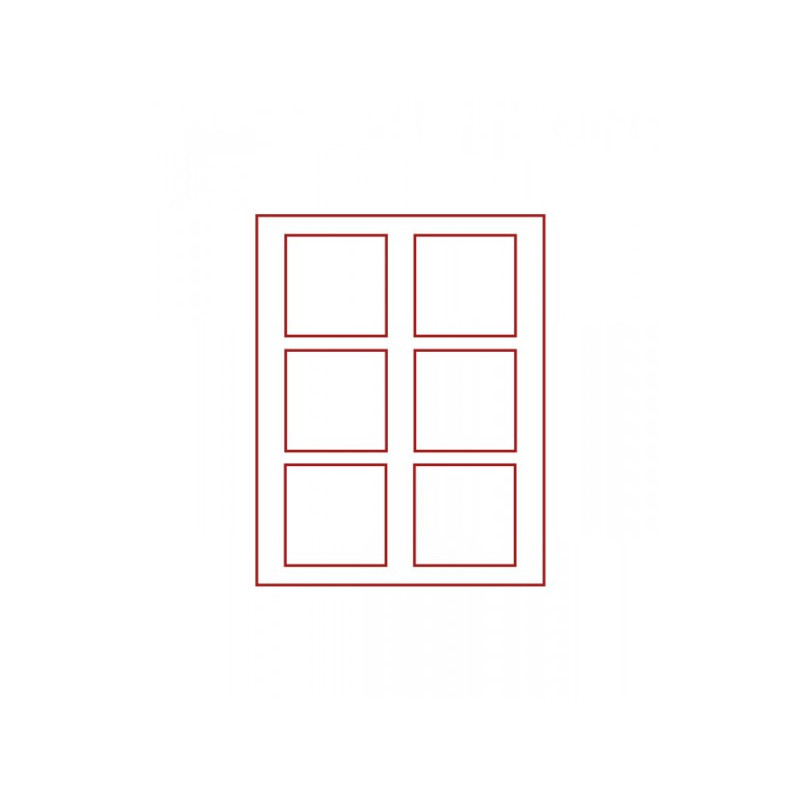Plateau en velours FUMÉ à  6 alvéoles carrés 85 x 85 mm pour monnaies/médailles ou autres objets de collection