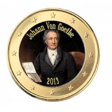 Goethe 2013 - 1 euro domé en couleur