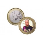 Albert II de Belgique 2013 - 1 euro domé en couleur