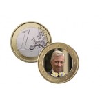 Roi Philippe de Belgique 2013 - 1 euro domé en couleur