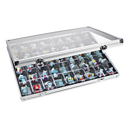 Vitrine de collection ALU avec 45 compartiments 36 x 49 mm