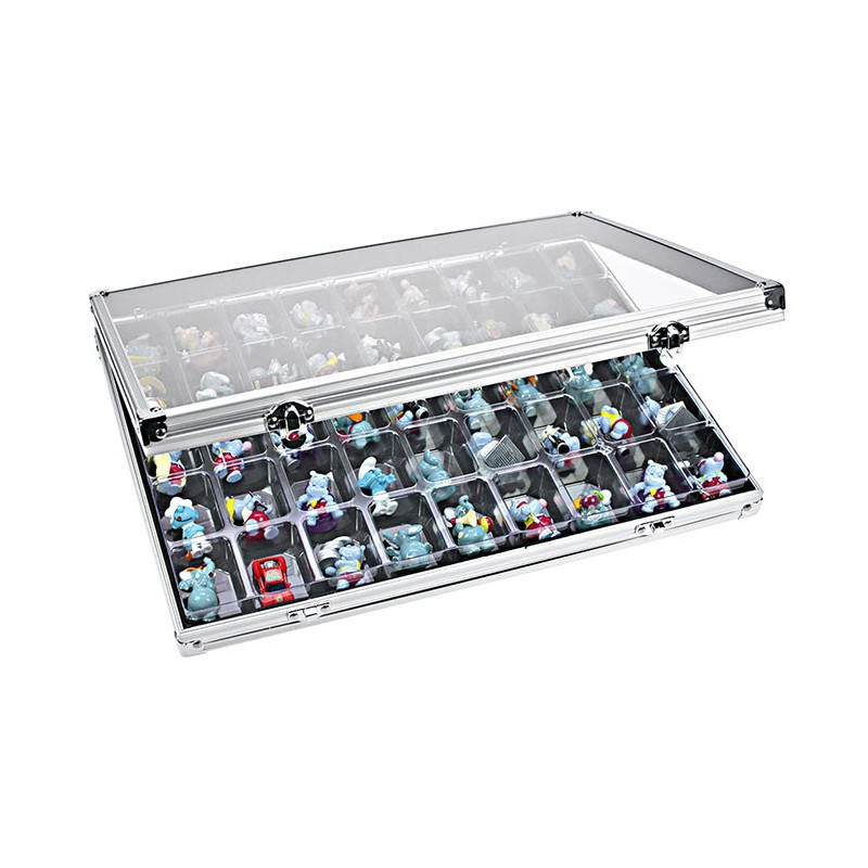 Vitrine de collection ALU avec 45 compartiments 36 x 49 mm