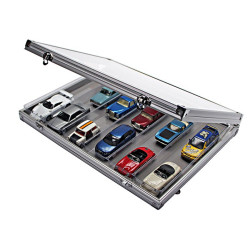 Vitrine de collection ALU avec 6 compartiments 275 x 57 mm