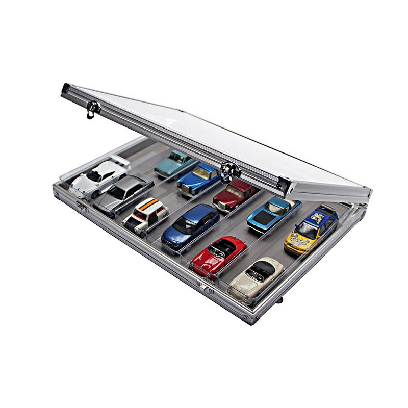 Vitrine de collection ALU avec 6 compartiments 275 x 57 mm