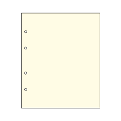 Feuilles neutres au format 210mm x 255mm avec perforation 4 trous, paquet de 10