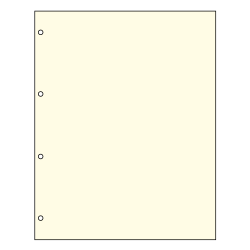 Feuilles neutres au format 235mm x 297mm avec perforation 4 trous, paquet de 10