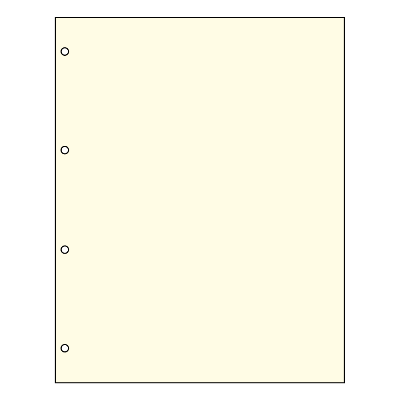 Feuilles neutres au format 235mm x 297mm avec perforation 4 trous, paquet de 10