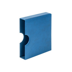 Boitier avec encoches sur les cà´tés, bleu (pour reliure karat)