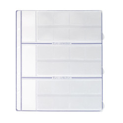 Feuille EURO COLLECTION pour séries Euro courantes: feuille neutre sans impression des monnaies