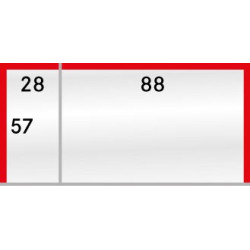 Gaines de protection format intérieur 88 x 57 mm, paquet de 50