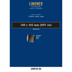 Bandes pour blocs, DIN A6, 148 x 105 mm, noir, 10 pièce, deux soudures