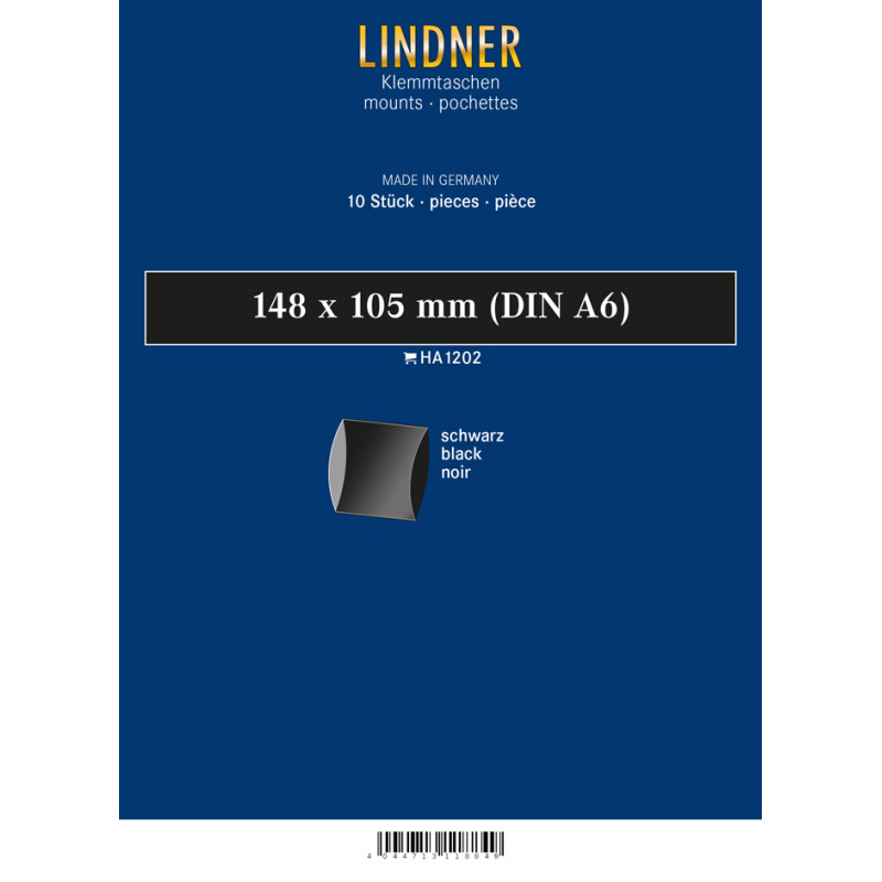 Bandes pour blocs, DIN A6, 148 x 105 mm, noir, 10 pièce, deux soudures