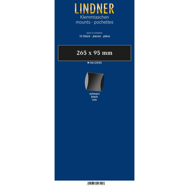 Bandes, format super long (SL), 265 x 95 mm, noir, paquet de 10, deux soudures