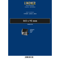 Klemmfix-Bandes pour blocs, 165 x 95 mm, noir, 10 pièce, ouverture médiane