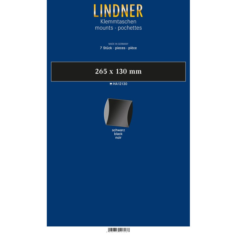 Bandes, format super long (SL), 265 x 130 mm, noir, paquet de 7, deux soudures