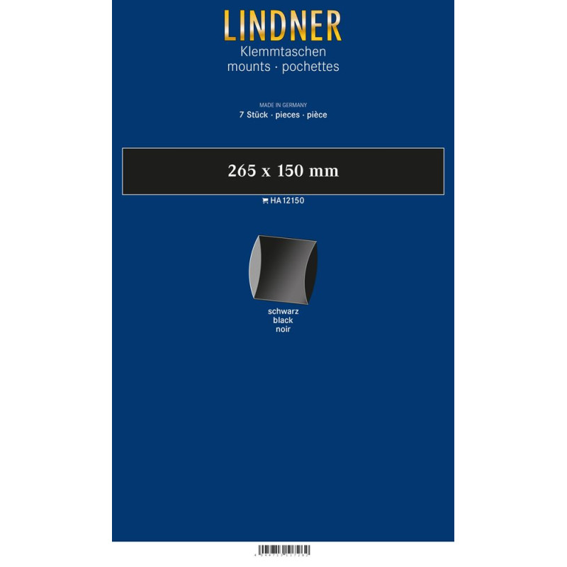 Bandes, format super long (SL), 265 x 150 mm, noir, paquet de 7, deux soudures