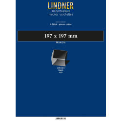 Klemmfix-Bandes pour blocs, 197 x 197 mm , noir, 4 pièce, ouverture médiane