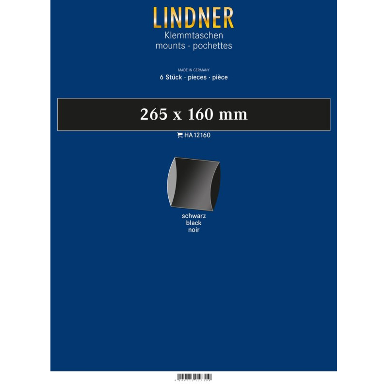 Bandes, format super long (SL), 265 x 160 mm, noir, paquet de 6, deux soudures