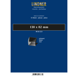 Klemmfix-Bandes pour blocs, 138 x 82 mm, noir, 13 pièce, ouverture médiane